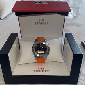 Tissot Men's Watch with Orange and Silver Accents